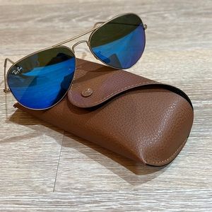 Preowned Ray Ban Aviators - Blue Lense